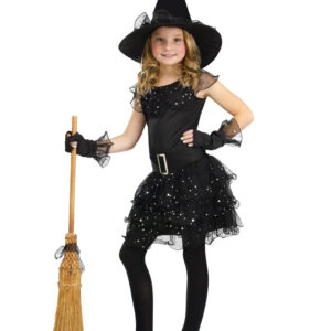 Glitter Hexe Kinderkostüm für Halloween L