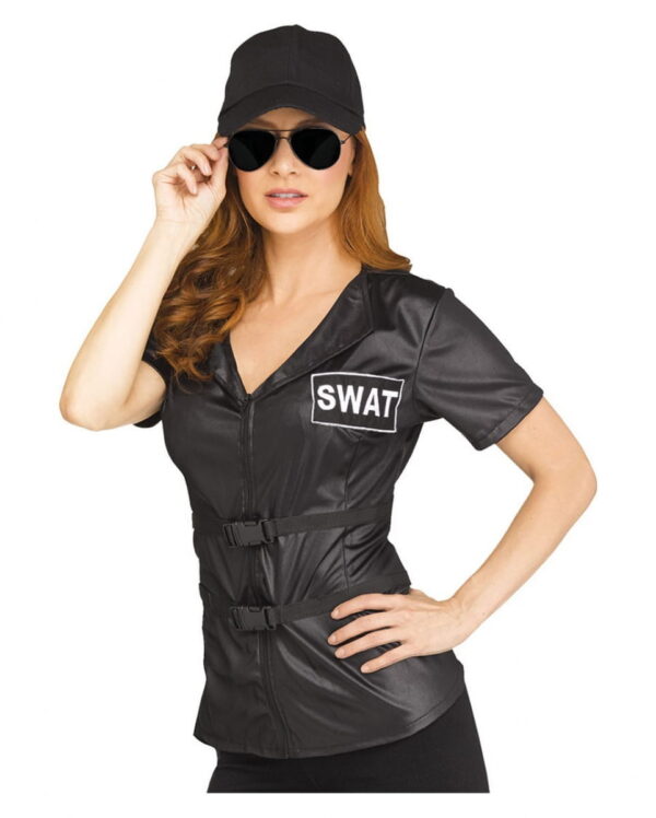 SWAT Kostüm Shirt für Frauen als Accessoire L