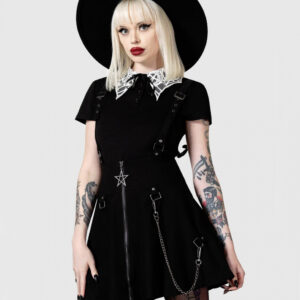 Study Hell Suspender Skirt KILLSTAR schwarz Fashion XL