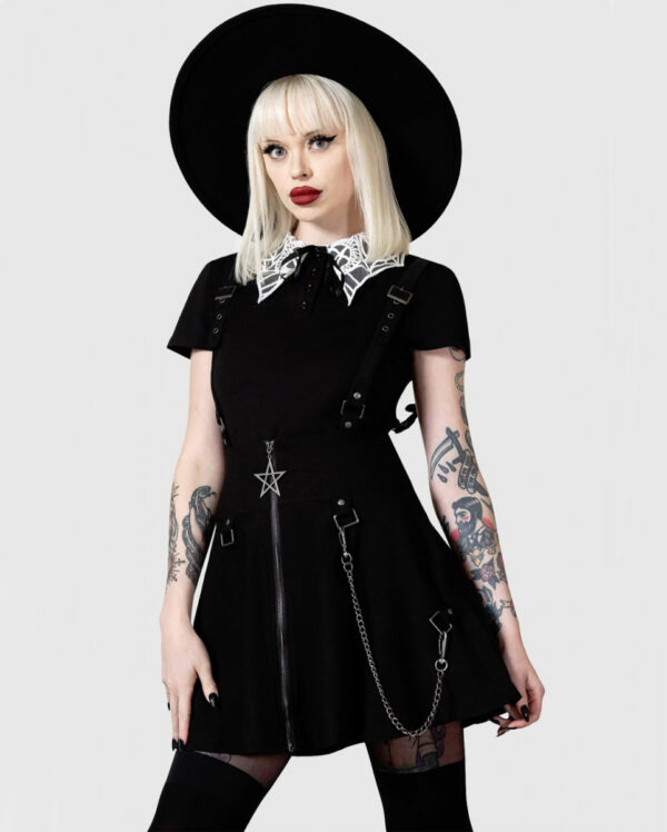 Study Hell Suspender Skirt KILLSTAR schwarz Fashion XL