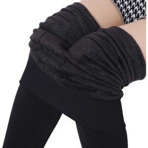 Juoungle Thermoleggings Damen thermal Super dick Leggings dehnbar Hüftheben Körperformung