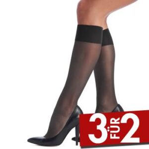 Oroblu Strumpfhosen Mi-Bas Jeune 20 Sheer Knee-Highs Dunkelgrau Polyamid One Size Damen