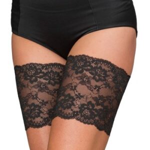 Trofe Thigh Lace Strumpfhosen Schwarz Polyamid Medium Damen