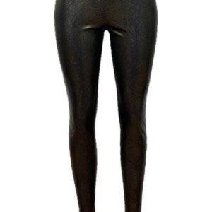 cofi1453 Leggings Damen Lederhose Leggings Lederimität Jeggings Hohe Taille Leder Strumpfhose Design