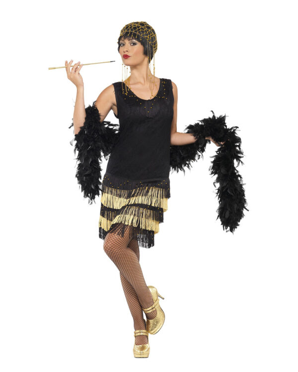 20s Flapper Damen Kostüm mit Fransen bestellen ✰ L