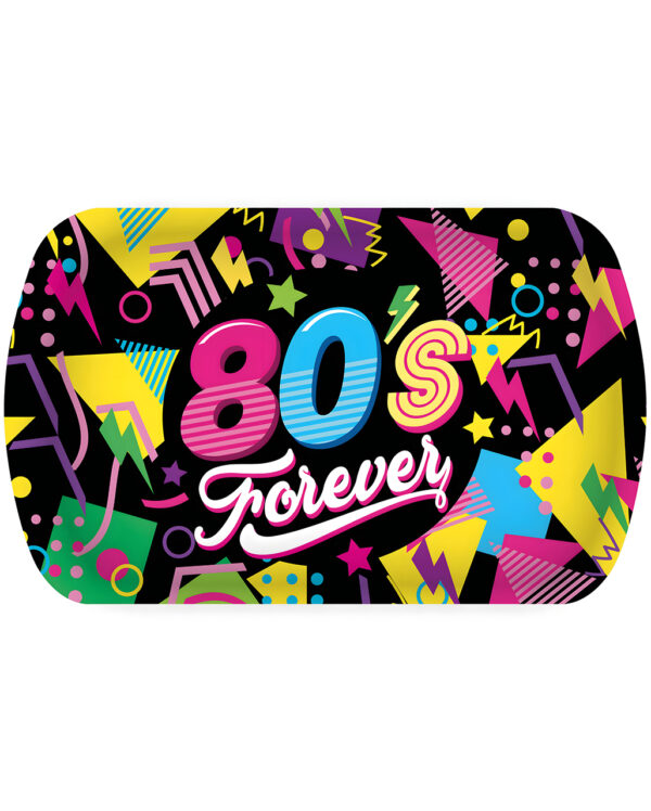 80's Forever Tablett 24x39cm für Mottopartys