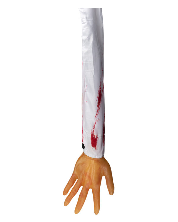 Abgetrennter Arm mit Hemdfetzen  Halloween Leichenteil Deko