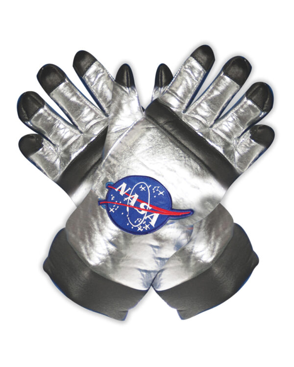 Silberne Astronauten Handschuhe ▶ Kostümzubehör kaufen