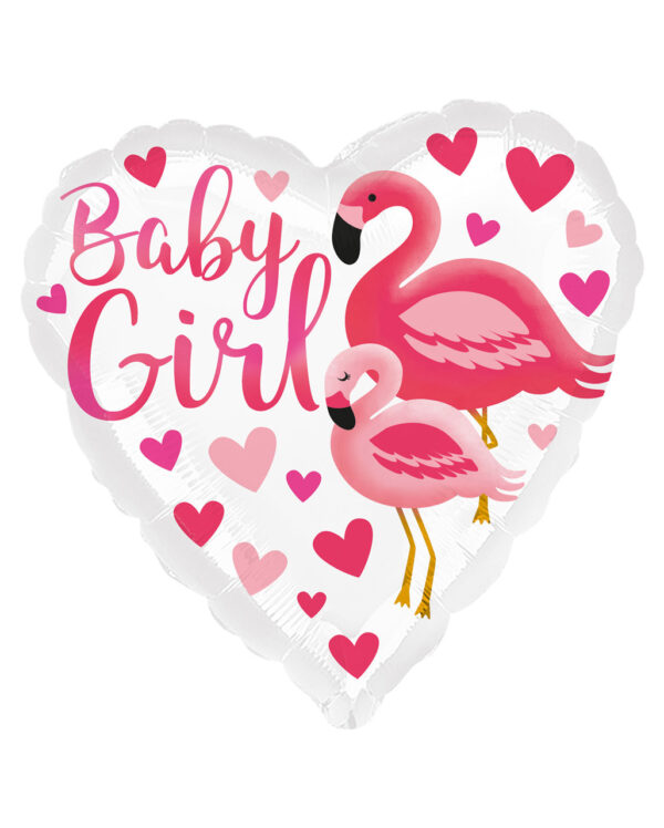 Baby Girl Flamingo Folienballon Pink ❤