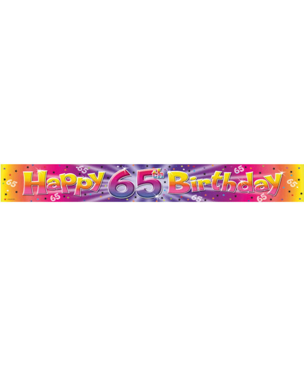 Folien-Banner 65. Geburtstag ✰ Party Deko