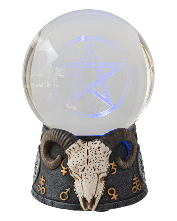 Baphomet Wahrsagekugel mit LED als Geschenkartikel