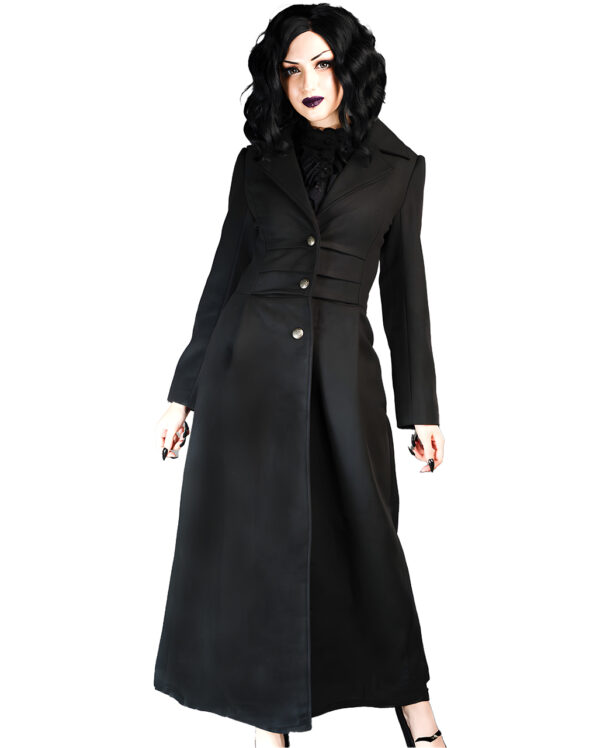 Baroness Gothic Mantel schwarz als Übergangsjacke XL/XXL