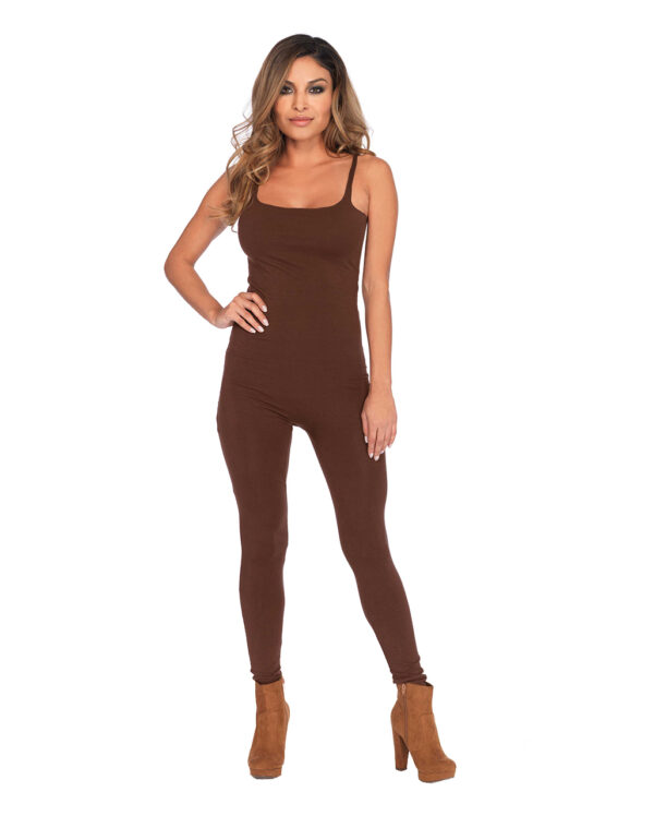 Basic Catsuit Braun mit dünnen Trägern kaufen! M/L