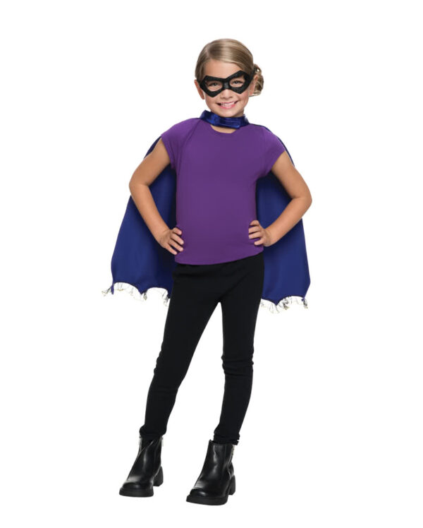 Batgirl Maske & Umhang Set für Kinder One Size