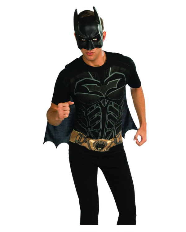 Batman Shirt mit Maske   The Dark Knight Kostüm L