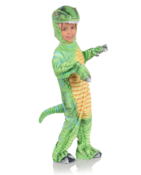 Bedrucktes T-Rex Kleinkinderkostüm Grün für Fasching XL