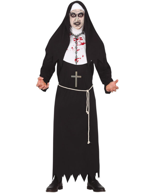 Blutige Zombie Nonne Herren Kostüm  Halloween Habit L