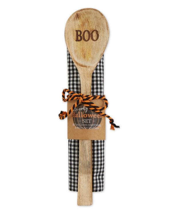 Boo Holzlöffel & Geschirrtuch Set als Geschenkidee