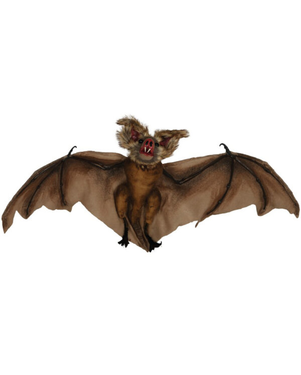 Braune Fledermaus Hängedeko 60cm für Halloween