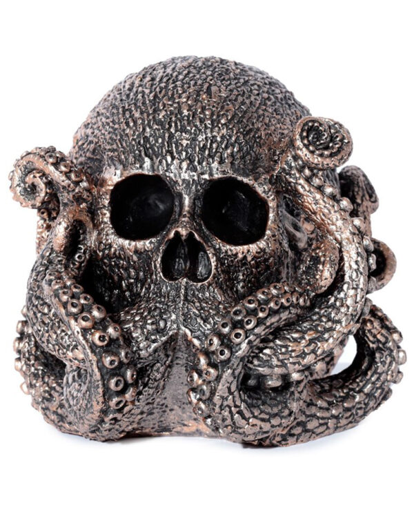 Bronzefarbene Totenkopf Krake 13cm