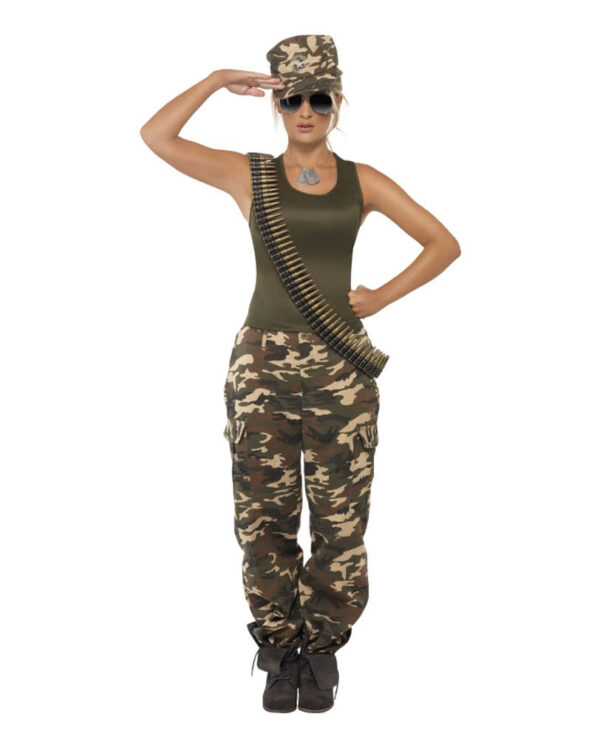 Camouflage Damen Kostüm   Sexy Army Outfit für Damen L