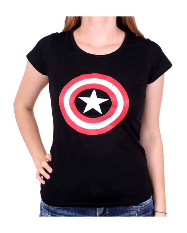 Captain America Damen T-Shirt The Shield   Avengers T-Shirt für Frauen L