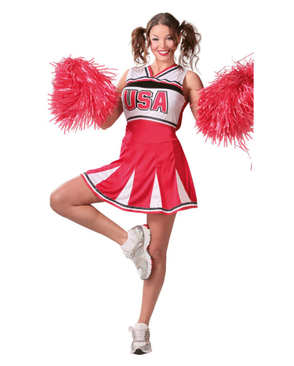 USA Cheerleader Kostüm für Sport Fans L