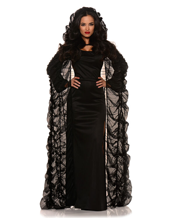 Chiffon Umhang mit Kapuze  Halloween Cape