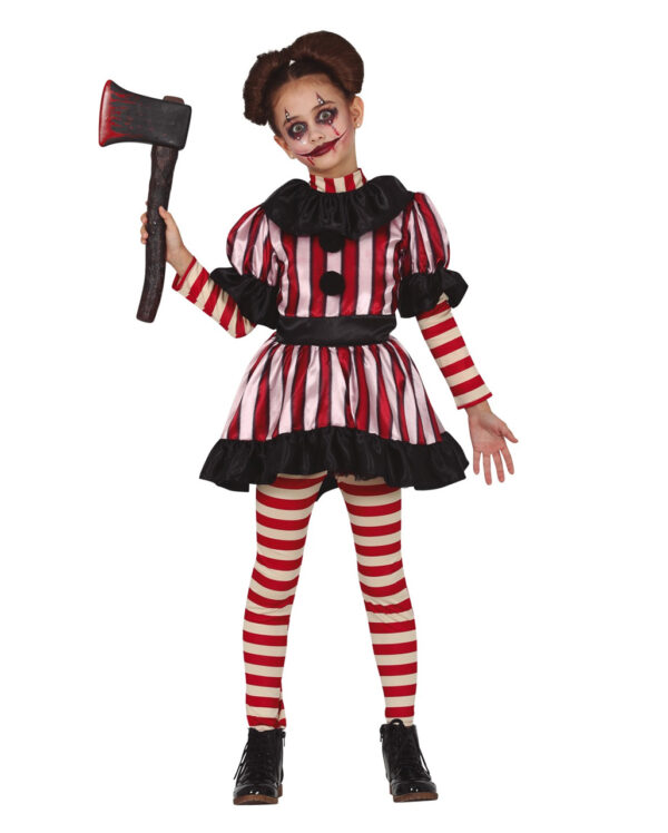 Crazy Clown Girl Kinderkostüm  HIER online kaufen! XL / 10-12 Jahre