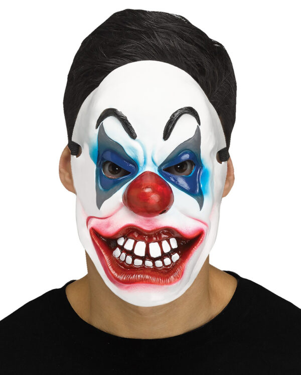 Crazy Clown Halbmaske für Halloween