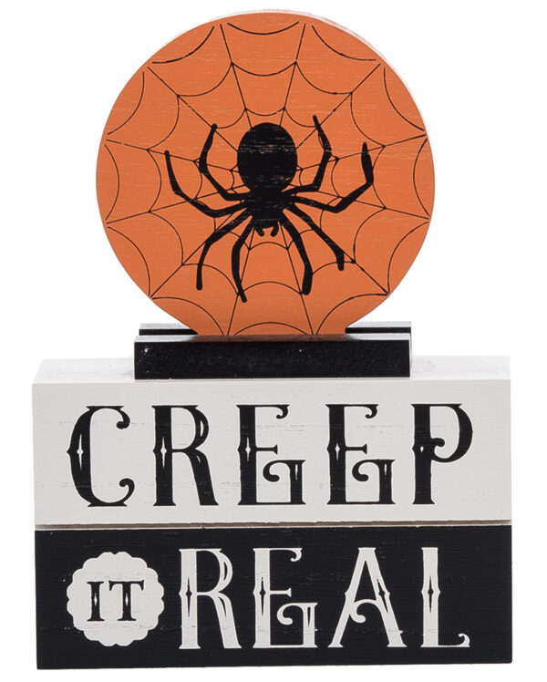 Creep it Real Halloween Tischdeko aus Holz ✔