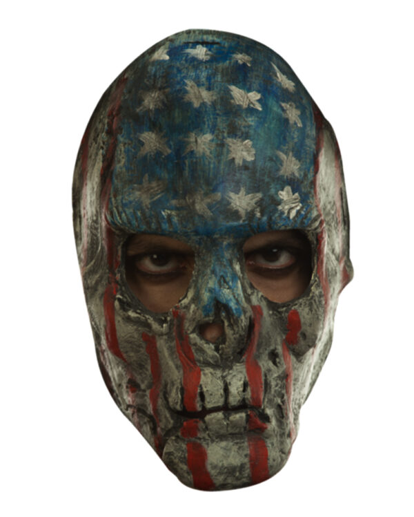 Creepy Patriotic Skull Vollkopf Maske für Halloween