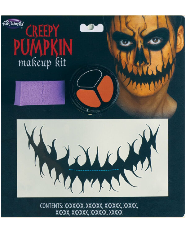 Creepy Pumpkin Make-Up Set  Halloween Schminke