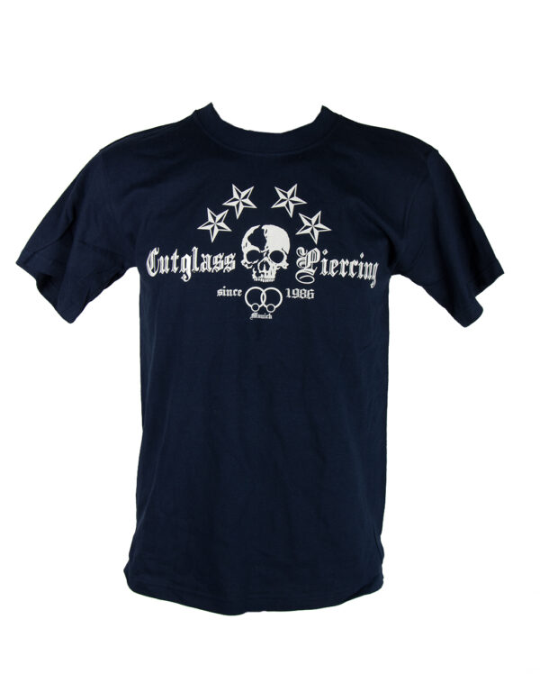 Cutglass Piercing Herren T-Shirt blau ✯ kaufen L