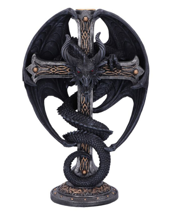 Dark Gothic Dragon Kerzenständer 24,5cm ➔ Gothic Deko