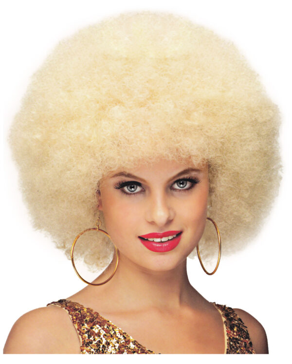 Deluxe Jumbo Afro Perücke blond für Fasching