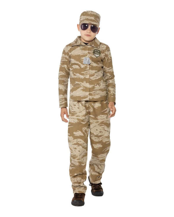 Desert Army Kinderkostüm   Cooler Tarnanzug für Kids S