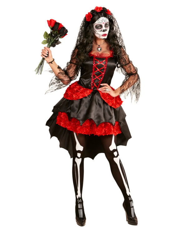 Dia de los Muertos Brautkostüm für Halloween L