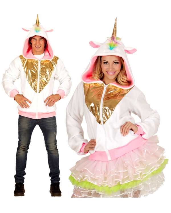 Einhorn Jacke mit Kapuze für Halloween S/M