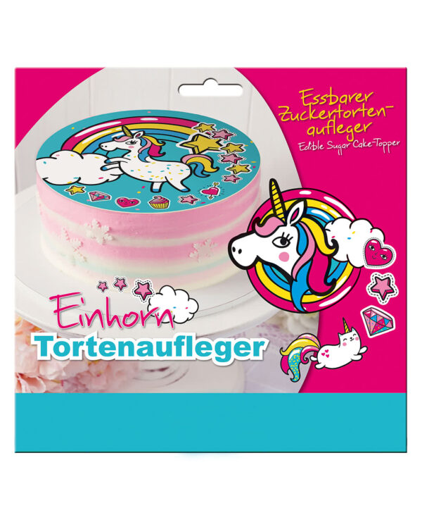 Einhorn Tortenaufleger als Torten Deko ✩