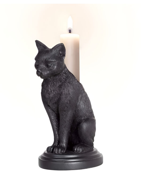 Faust's Katze Gothic Kerzenständer  Gothic Tischdeko