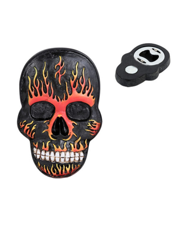 Flammender Totenkopf als Flaschenöffner bestellen