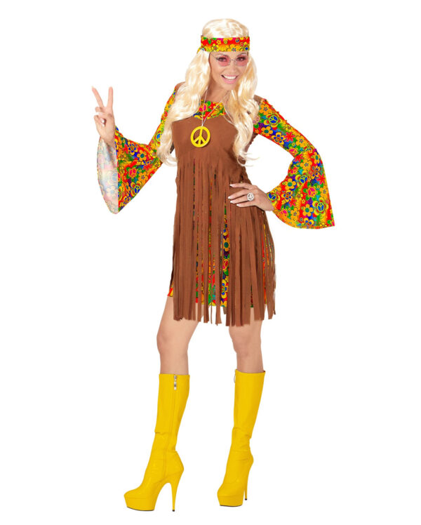 Flower Power Hippie Girl Kostüm bestellen XXL