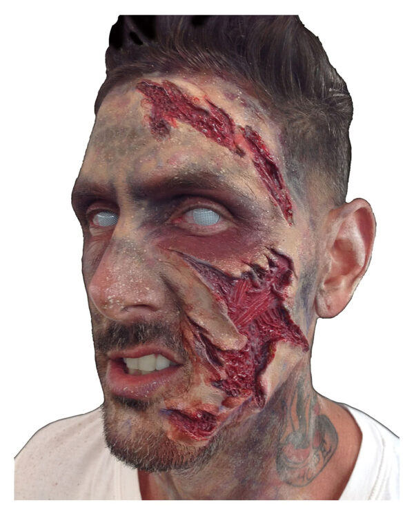 Trauma Face Schaumlatex Applikation für Halloween