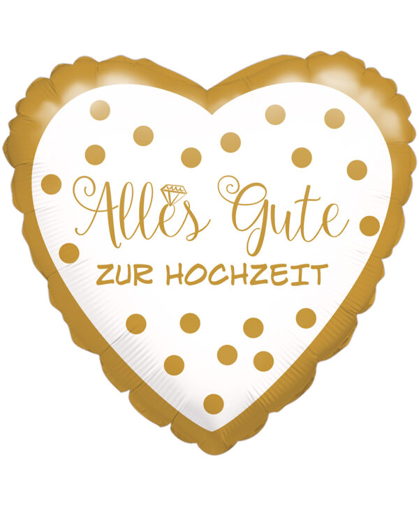 Alles Gute zur Hochzeit Folienballon 43cm ❤