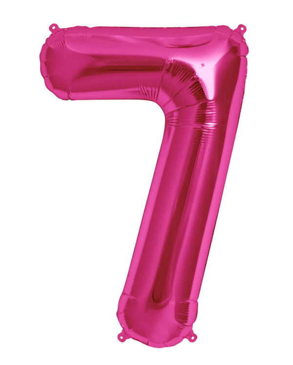 Folienballon Zahl 7 Pink Partydeko kaufen