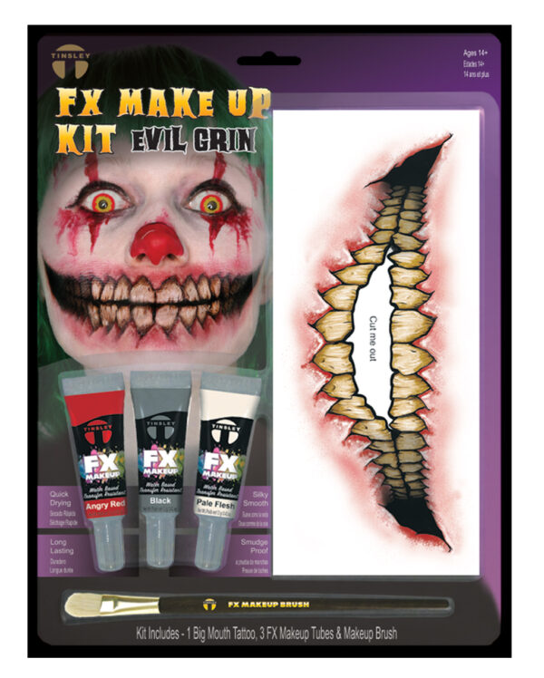 FX Make Up Kit Evil Grin mit Klebetattoo bestellen