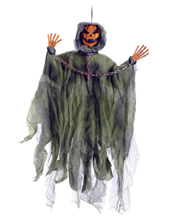 Gefesselter Kürbisgeist Hängefigur 100 cm  Halloween Deko mit