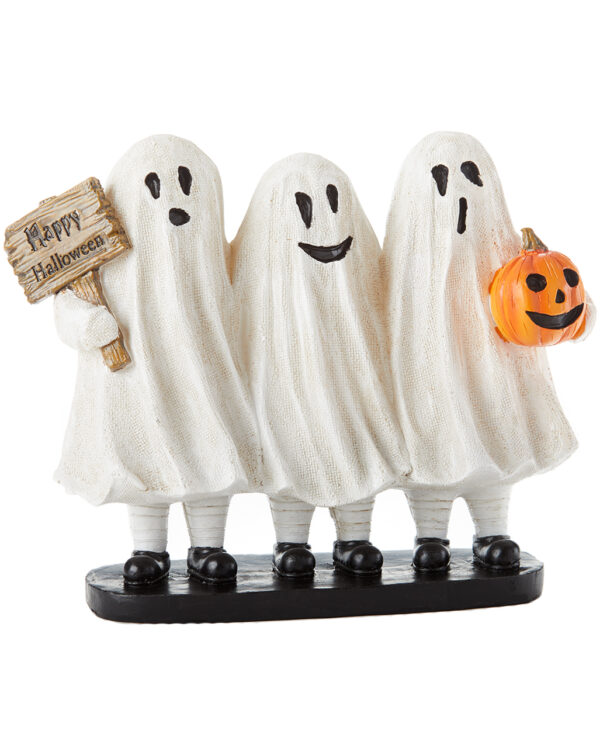 Geister Trio Happy Halloween 20x16 cm aus Kunststein