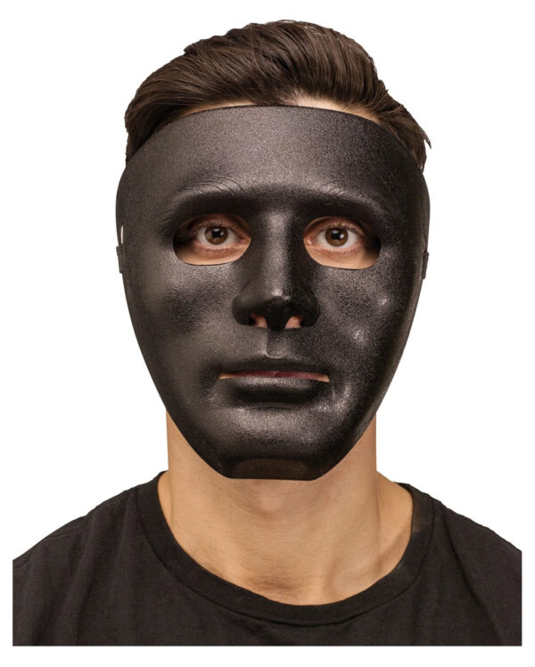 Gesichtsmaske schwarz  Halloween Maske